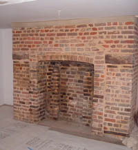 restored fireplace